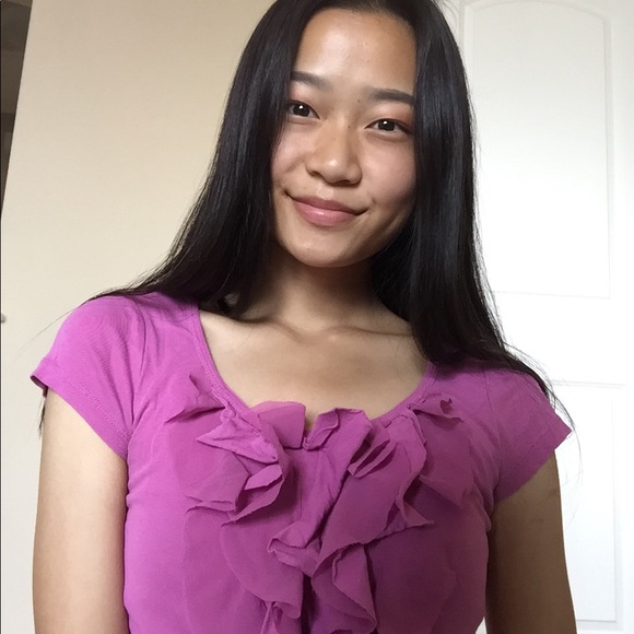 Caslon Swoopneck Ruffle Blouse Pink - Picture 2 of 7